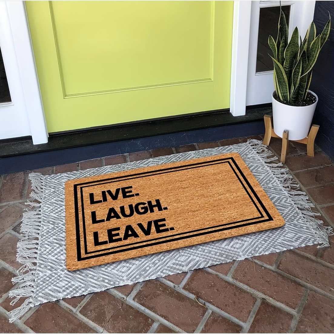 Funny Welcome Doormats Indoor Entrance Mat Live Laugh Leave