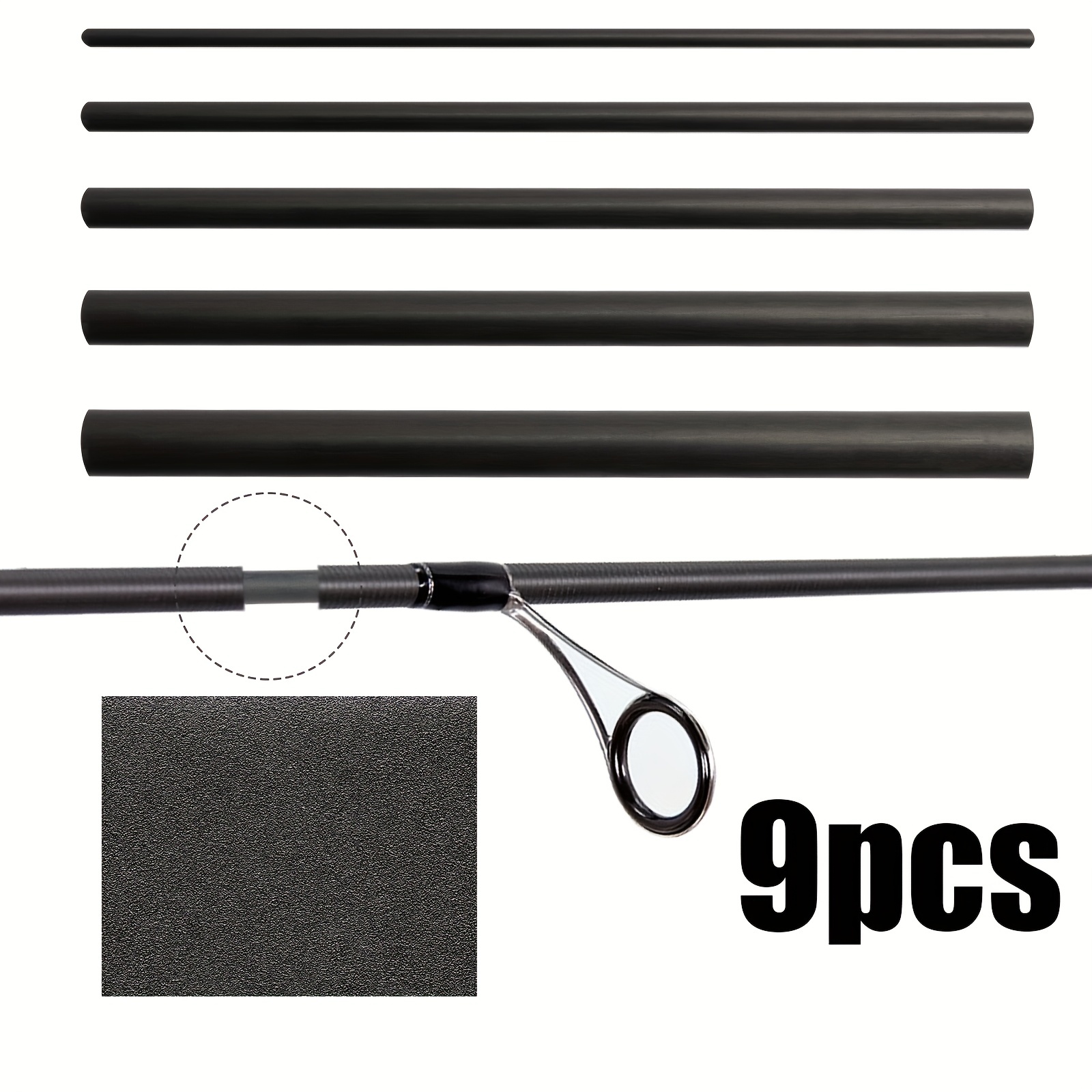 Durable Black Ceramic Ring Fishing Rod Repair Kit Magnetic - Temu
