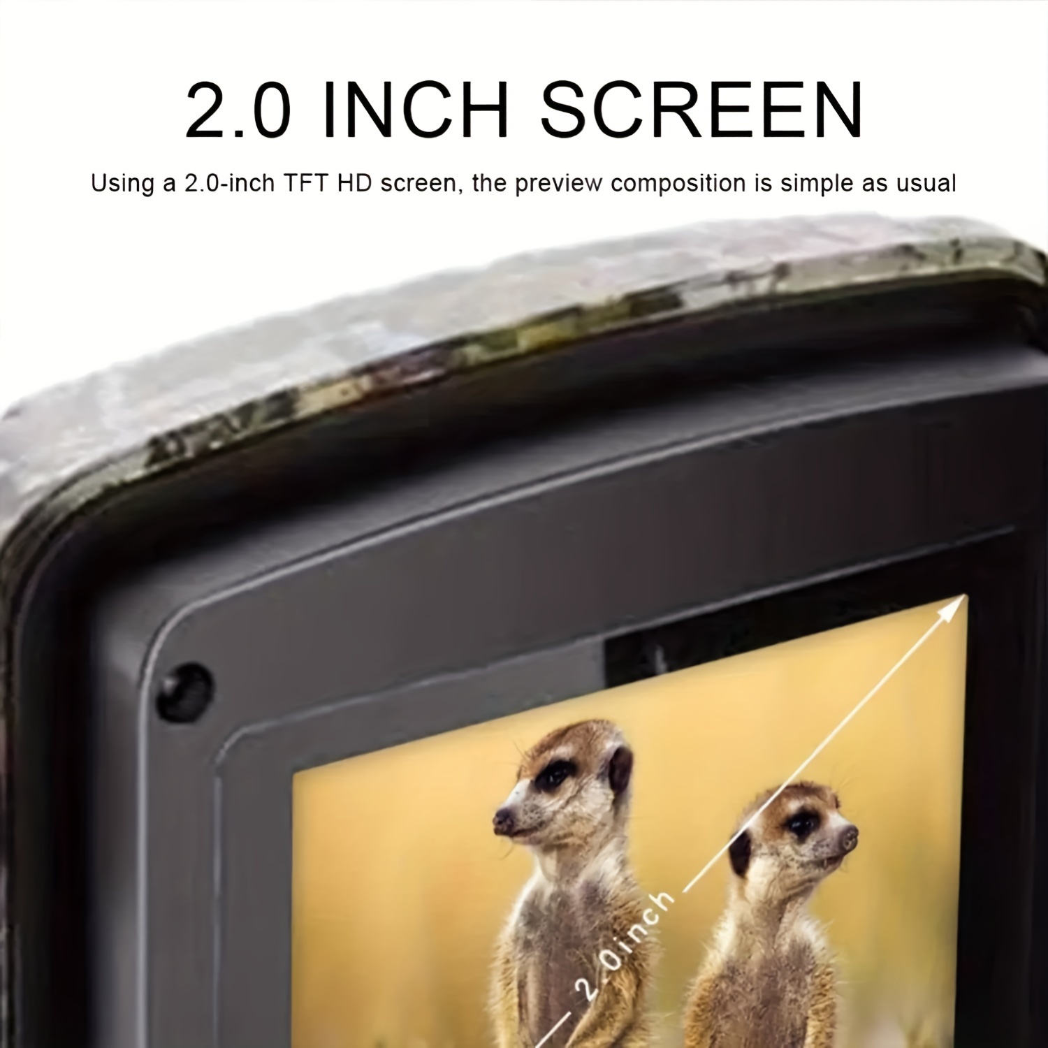 1pc hunting camera with 2 inch screen hd wildlife trail camera night vision pir 10m 0 8s trigger motion activated for outdoor wildlife monitoring camouflage