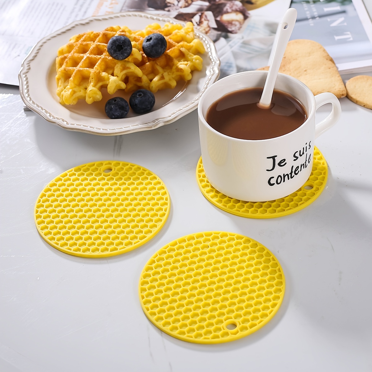 2/4pcs Pot Holders, Hot Pads For Hot Pans And Pots, High Heat Resistance,  Trivet For Cooking And Baking, Kitchen Supplies