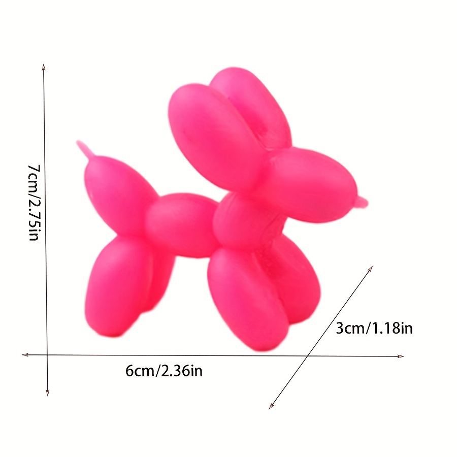 3pcs Balloon Dog Stress Reliever Kneads Toys, Stretch Dog Stress Reliever,  Creative Home Decor, Colorful Dog Squeeze Toys, Stress Reliever