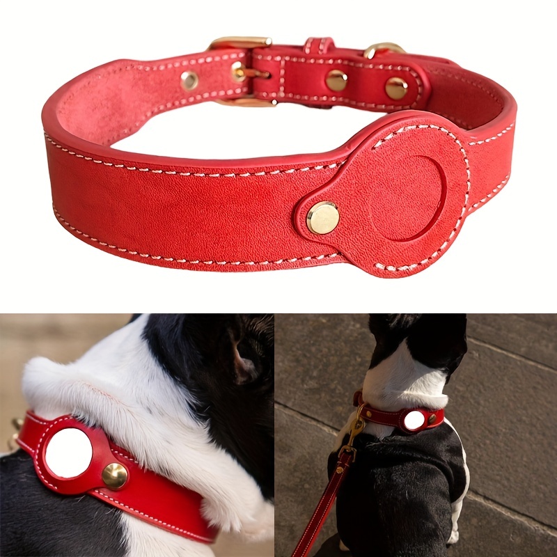  AirTag - Collar para perro, acolchado para Apple AirTag, collar  ajustable para mascotas, collar de nailon para mascotas para perros  grandes, collar de perro resistente con funda para AirTag (perro M