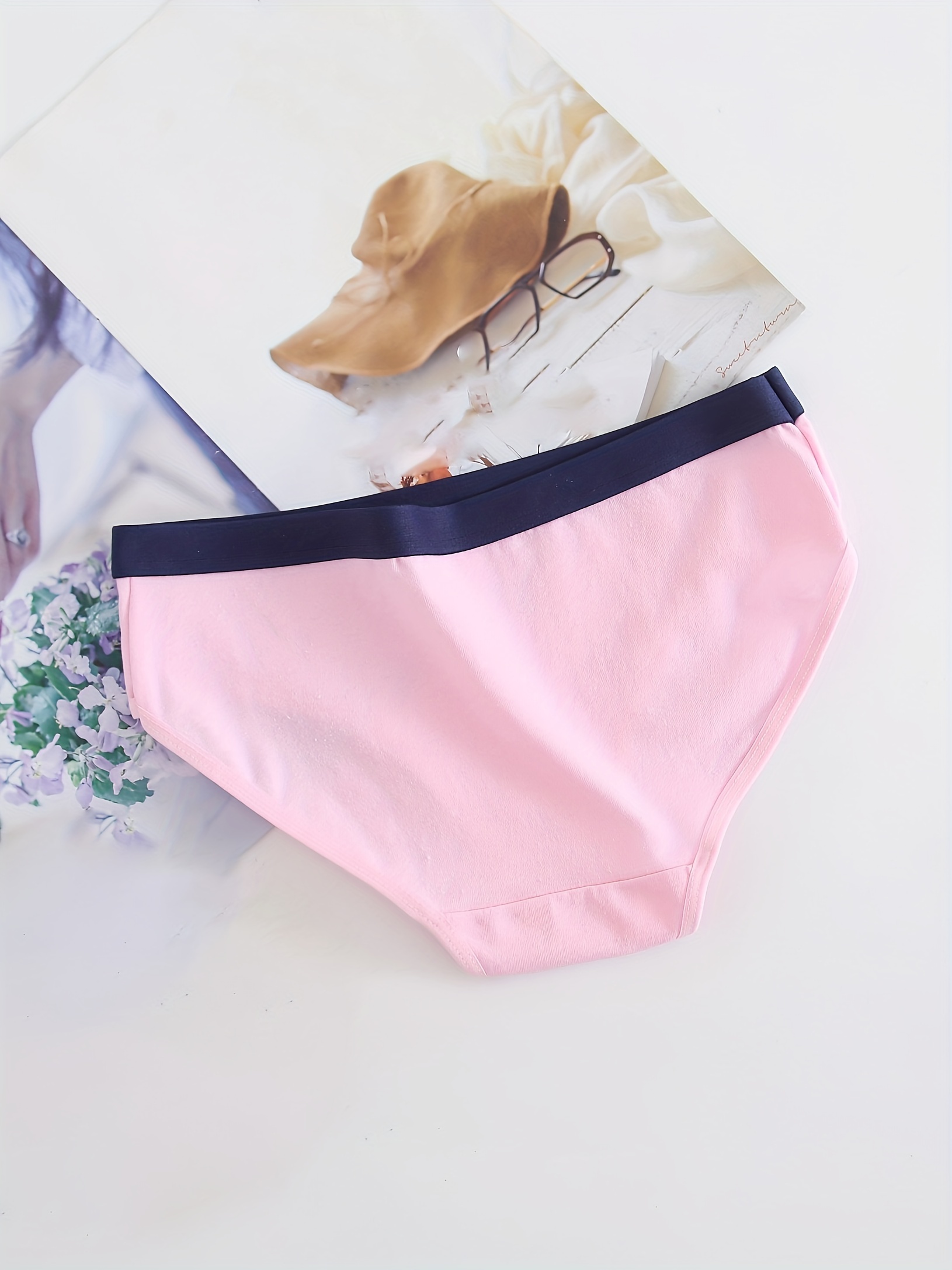 5Pcs Japanese Style Women's Panties Soft Cotton Underpants Female