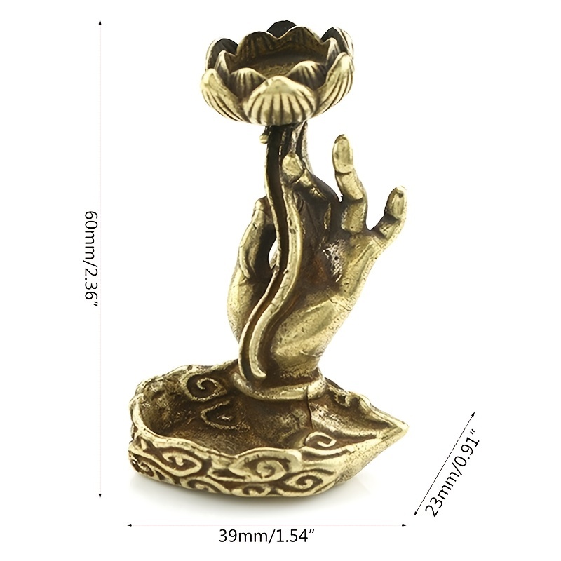 Buddha Hand Lotus Backflow Incense Burner with Lotus Shape Incense