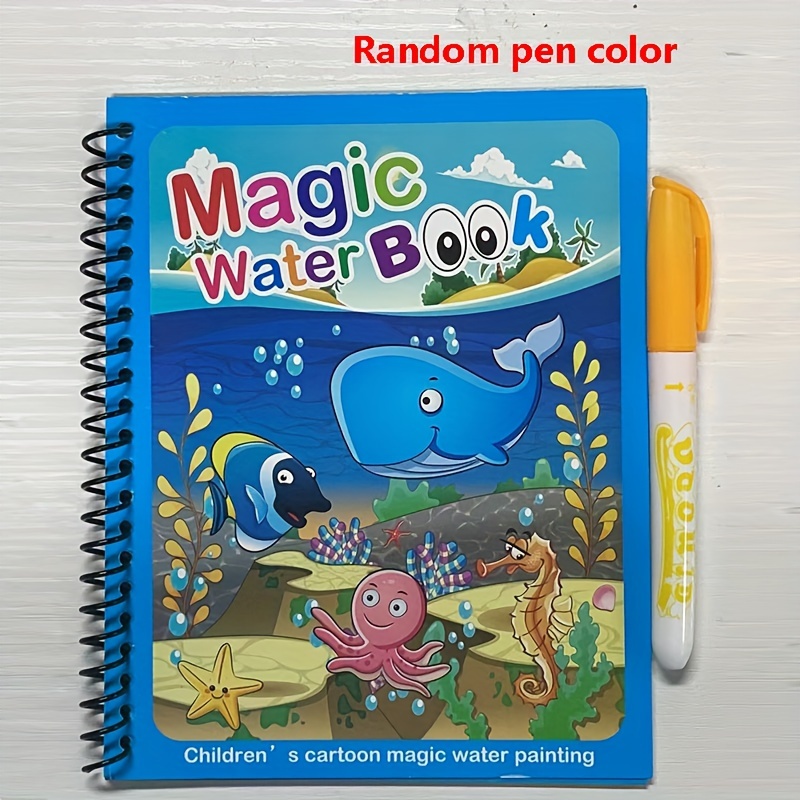 Montessori Toys Reusable Coloring Book Magic Water Drawing - Temu