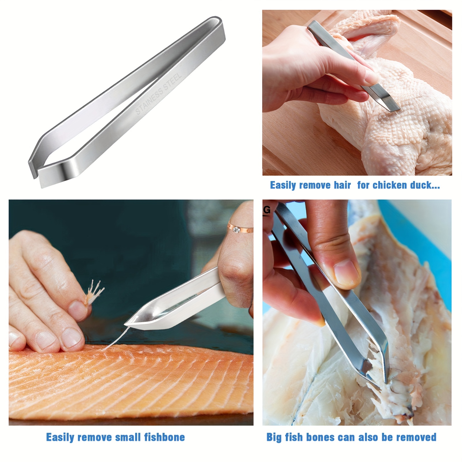 5pcs Fish Scaler Remover Set Outils d'écailles de poisson avec
