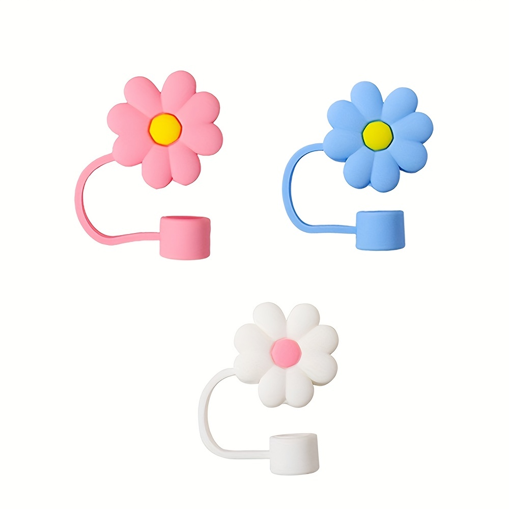 Bouchon De Paille Réutilisable En Silicone, Couvercle De Paille  Anti-poussière En Forme De Fleur Mignonne, Accessoires De Tasse 1 Pièce -  Temu France