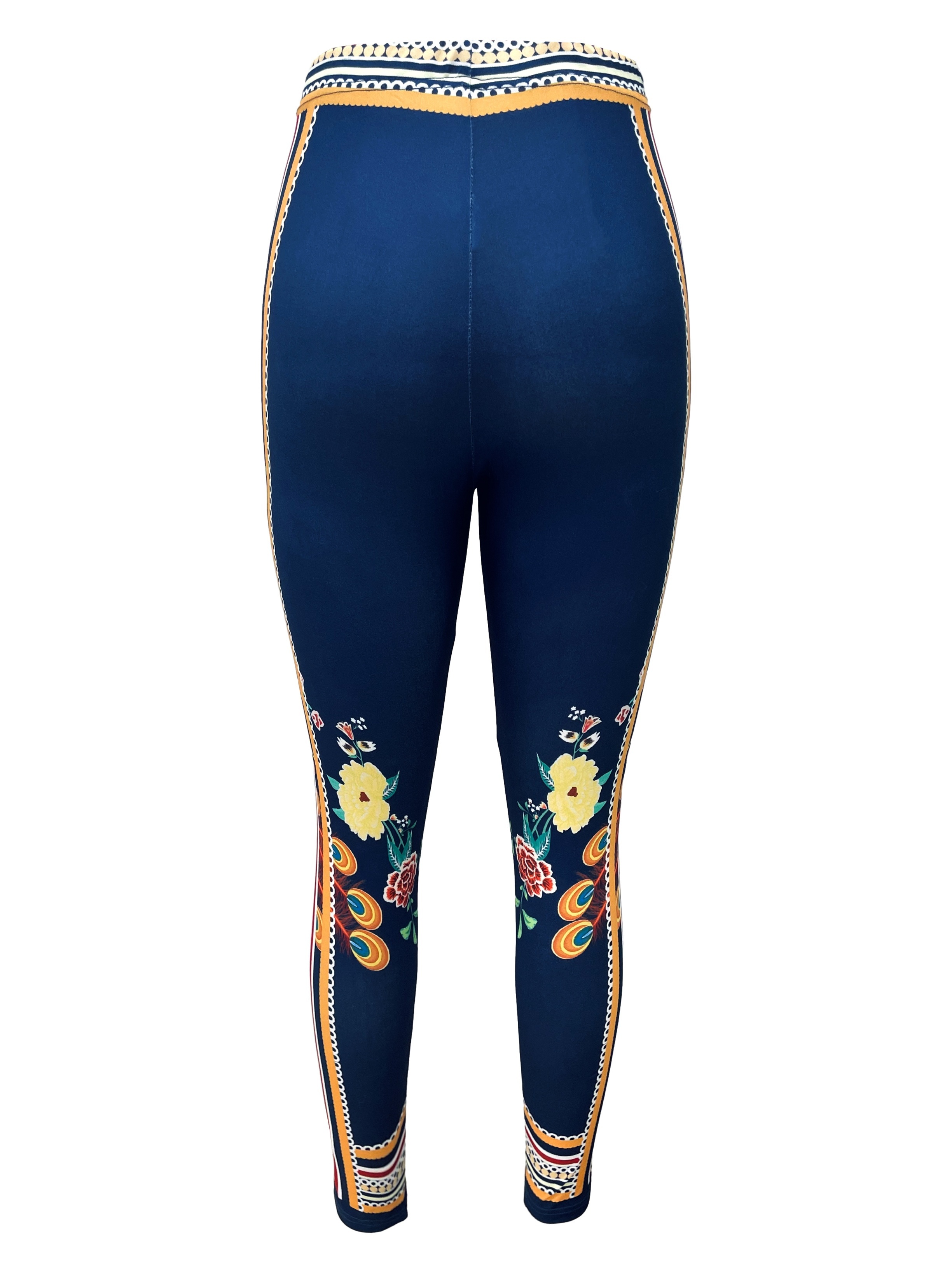 Peacock Print high waist women's leggings