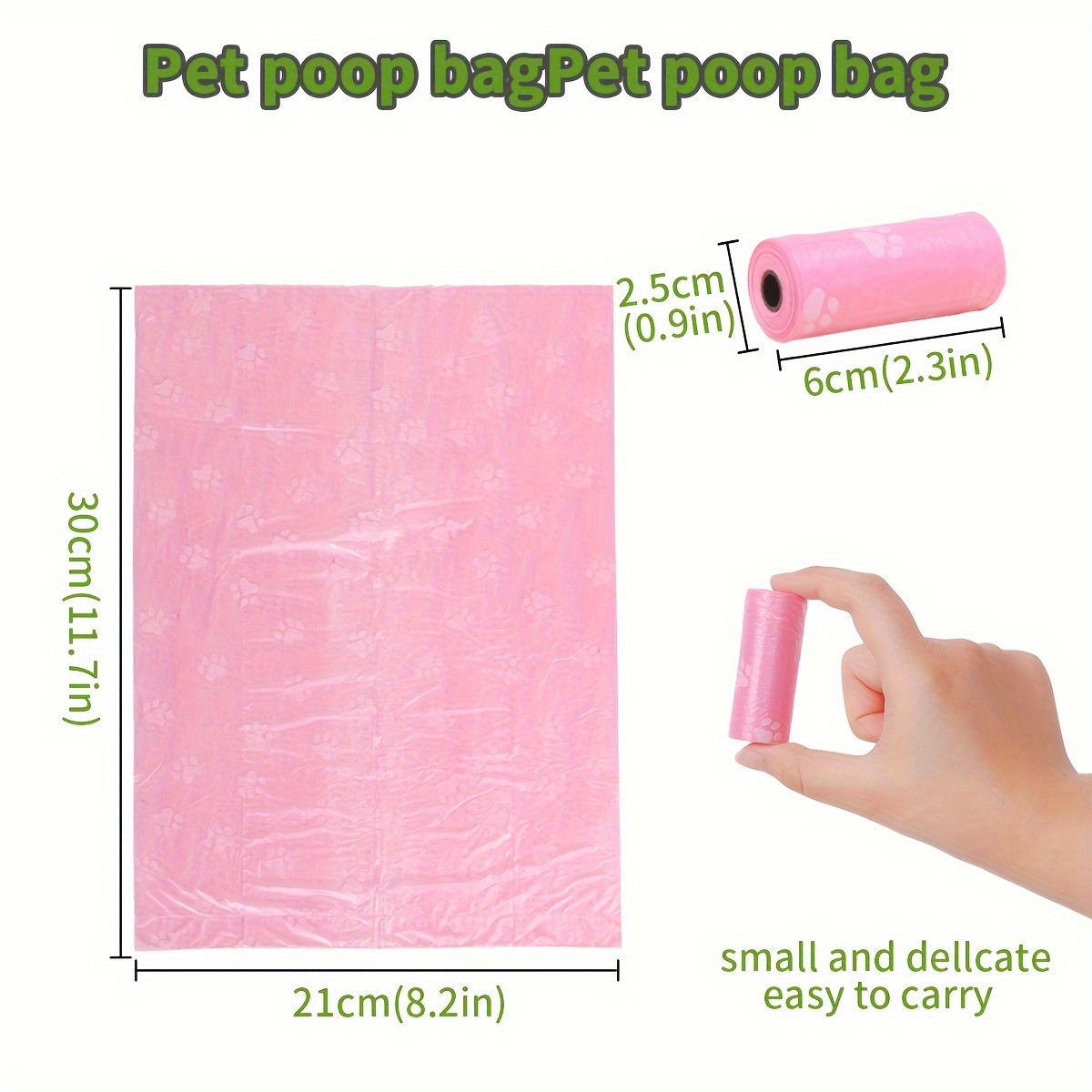 Trash Bags Pink Small (30 bags/Roll)