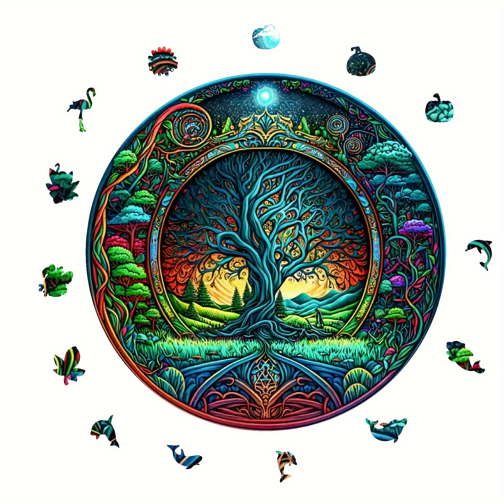 Magic Forest Small Tree Wooden Puzzles High Jigsaw Puzzles