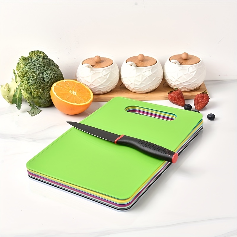 Chopping Board, Colored Plastic Cutting Board For Fruits And Vegetables,  Size Kitchen Cutting Board, Non-slip Plastic Cutting Board, Fruit And  Vegetable Cutting Board, Kitchen Stuff - Temu