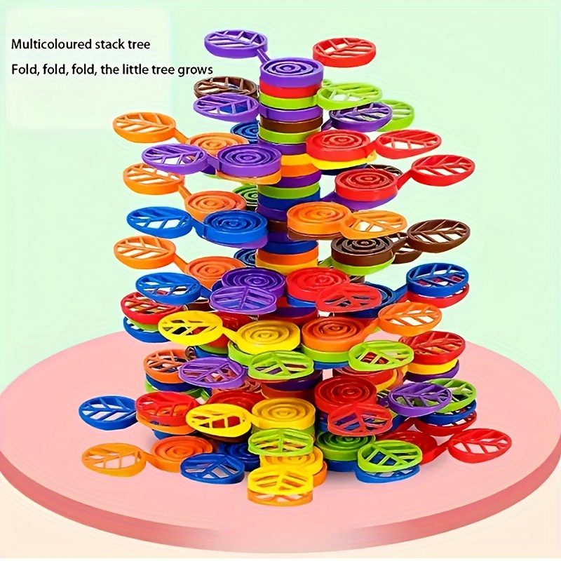 Stacking Tree Balance Building Blocks, Interactive Puzzle Game, Stacking  High Balance Tree Splicing Toys