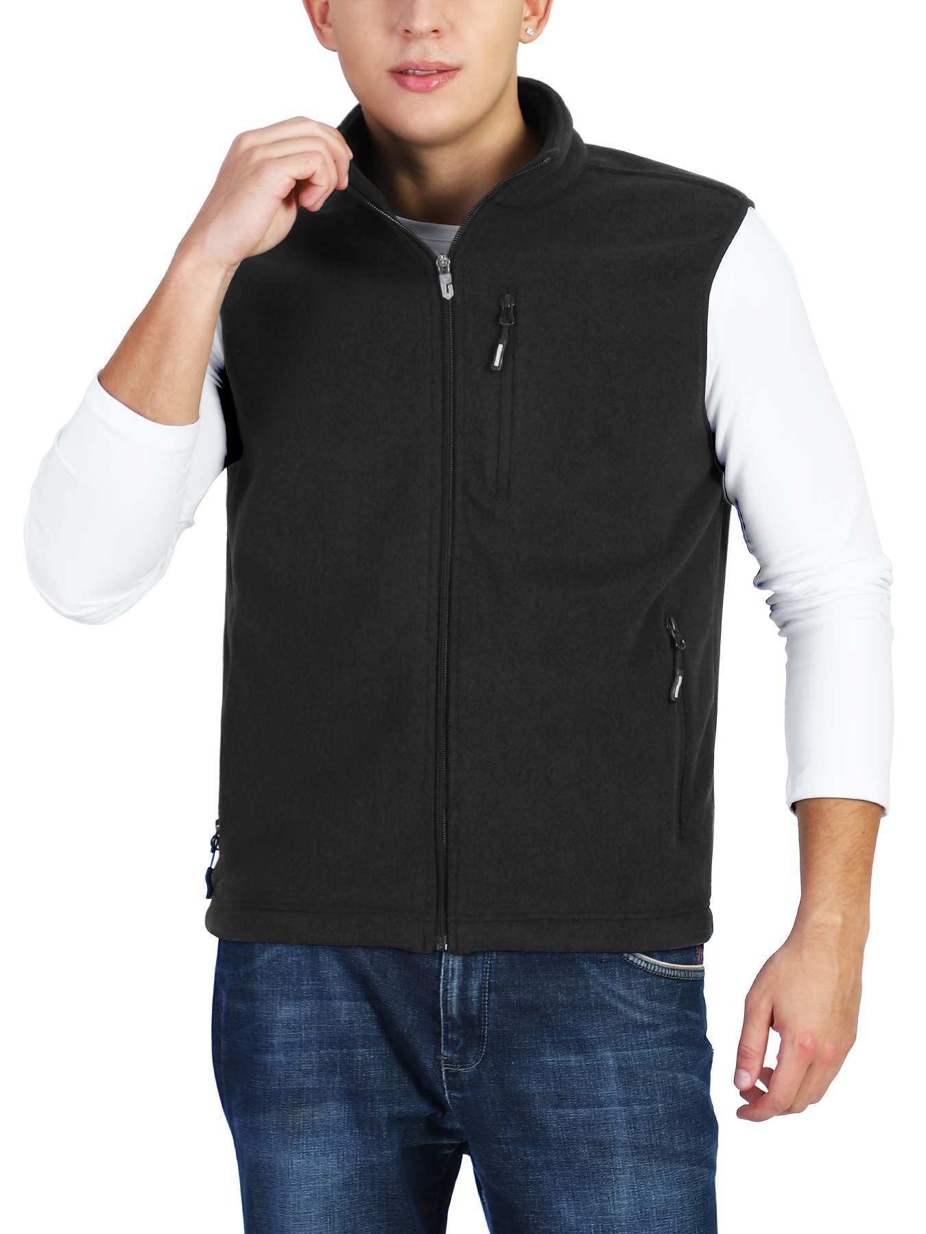 Men's Summer Outdoor Vest: Breathable Mesh Multi Pockets Zip - Temu