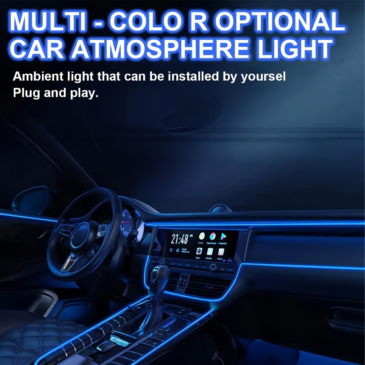 Neon Led Car Interior Lighting Strips Auto Led Strip Garland - Temu