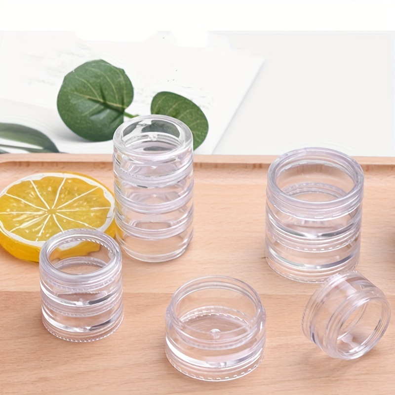 20 Pieces Round Pot Jars Plastic Cosmetic Containers Set with Lid for  Liquid Creams Sample, 20 ml/ 0.7 oz (Pink Lid)