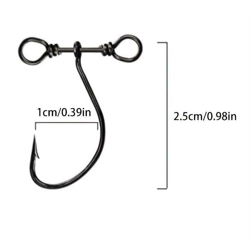 Premium Fishing Tackle: Balance Single Hook Black Nickel - Temu