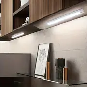 1pc led motion sensor cabinet light wireless magnetic usb charging night light suitable for wardrobes closets cabinets stairs corridors and shelves details 4