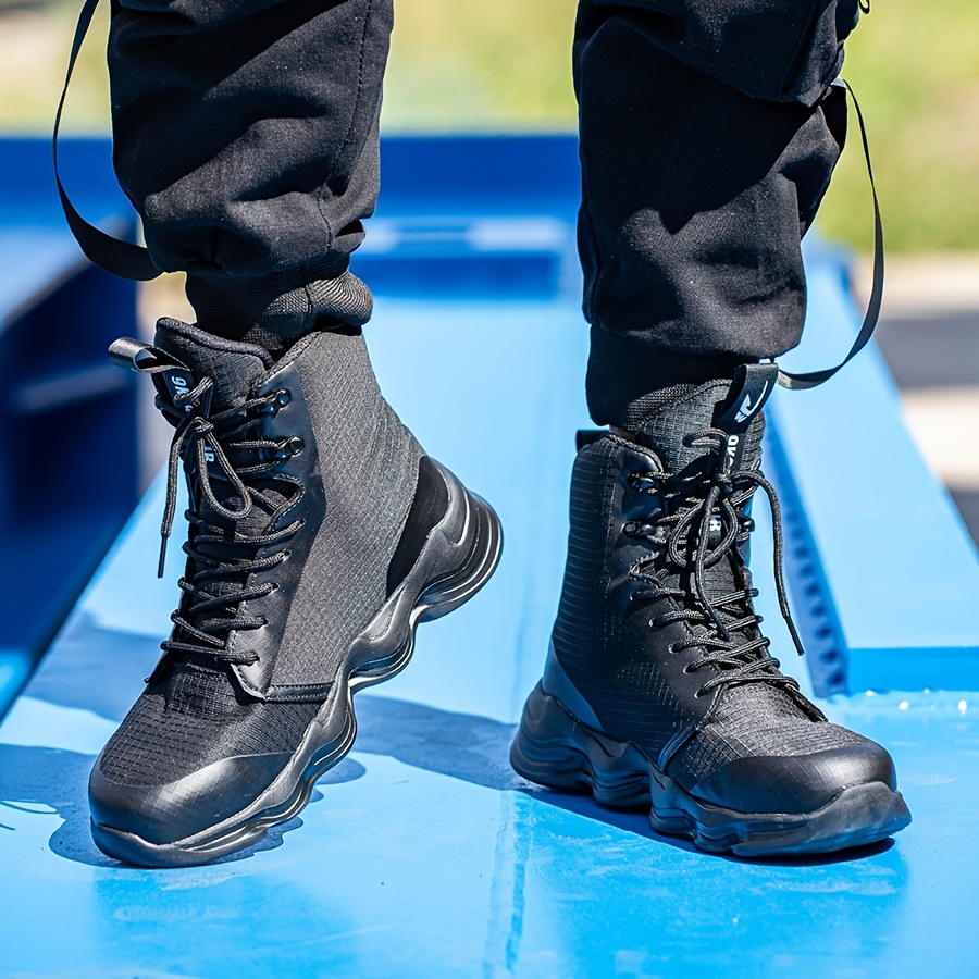 Unisex Work Safety Shoes Steel Toe High Top Sneakers