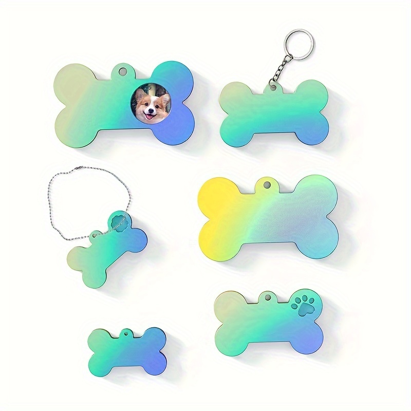 1PC DIY Silicone 3 Different Size Pet Dog Bone Tag Resin Mold For Keychain  Pendant