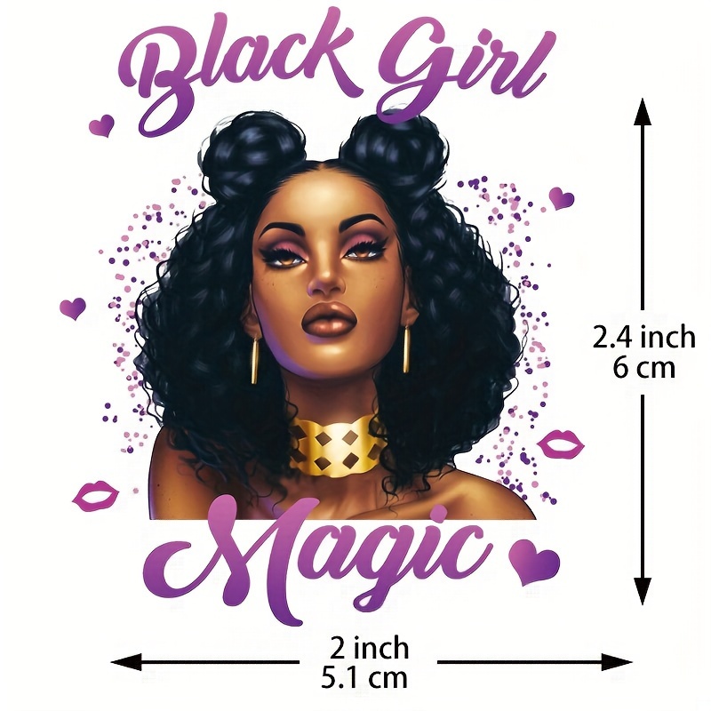 Fashion Women Clothing Heat Transfer Stickers Black Women - Temu