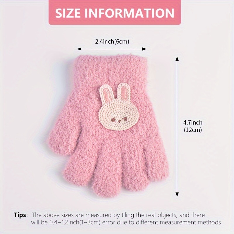 Children's Gloves Cartoon Bear Cold proof Thermal Baby Five - Temu United  Arab Emirates