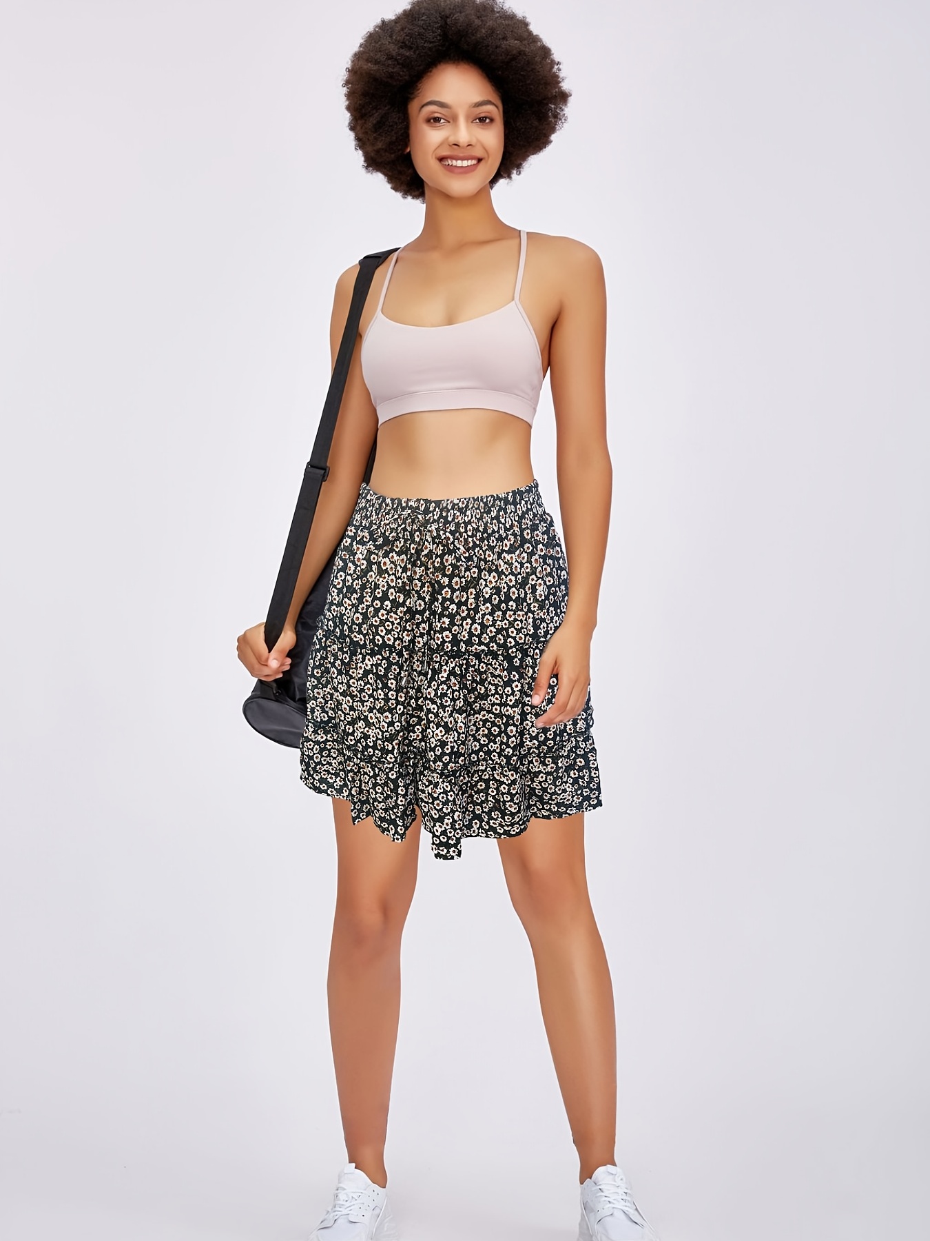 Drawstring top skater skirt