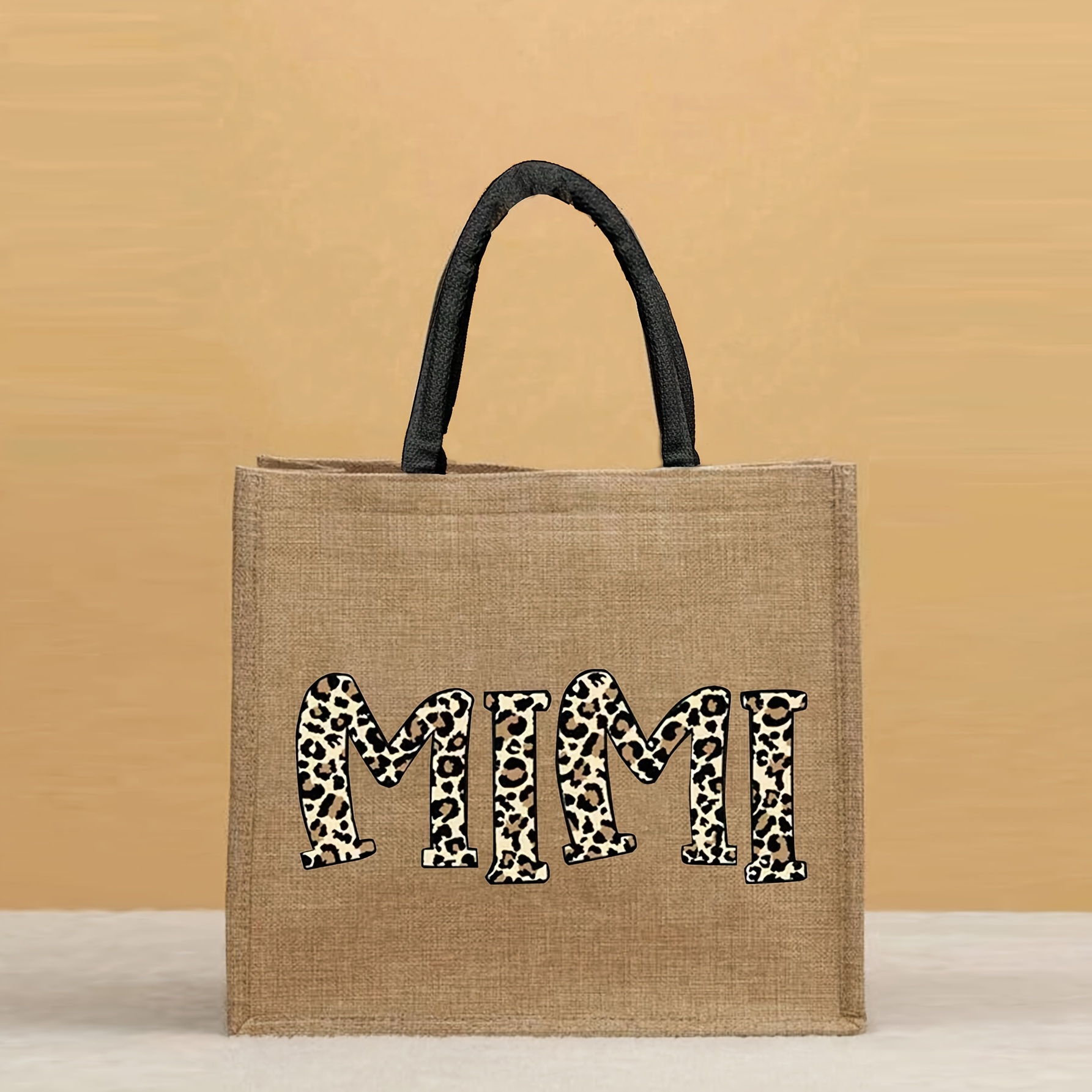 Multifunctional Tote Bag, Fashionable Leopard Mini Letter Print Large  Capacity Handbag, Women's Outdoor Portable Shoulder Bag