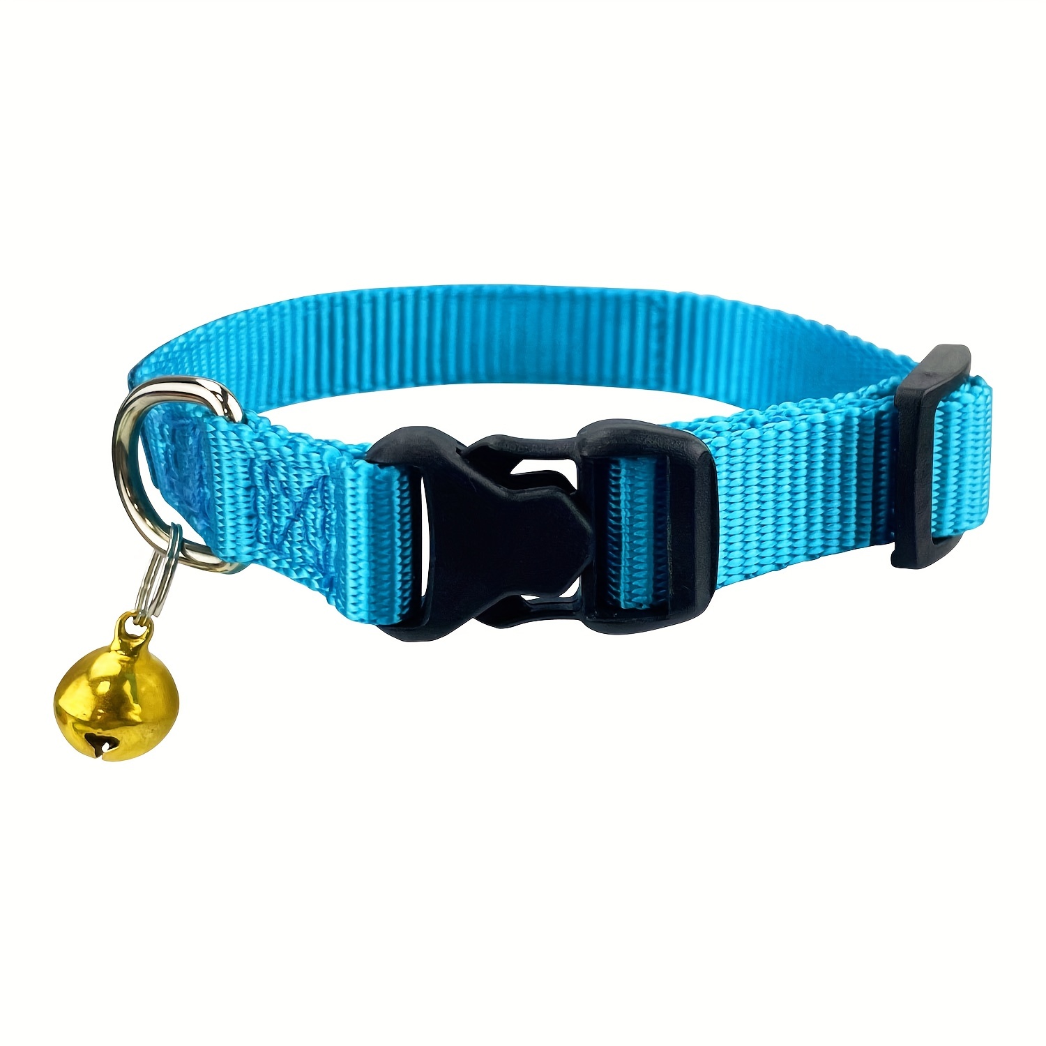 TEMU (Personnalisé) Collier large pour chat avec clochette, nom et numéro de téléphone personnalisés, collier pour chaton avec broderie, largeur