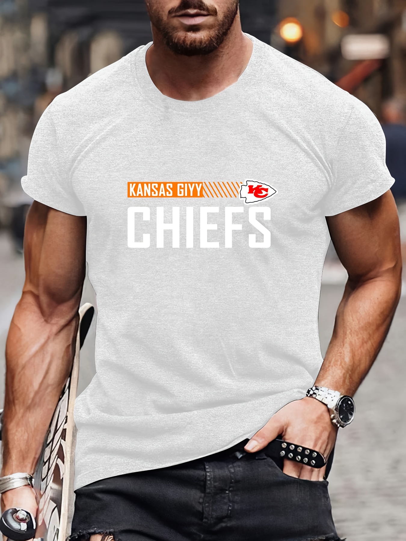 Kansas City Chiefs Long Sleeve Button Shirt Women's Casual V Neck Blouse  Tops