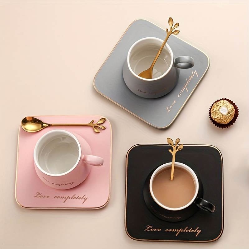 English Creative Espresso Coffee Cup Set Luxury Tableware - Temu