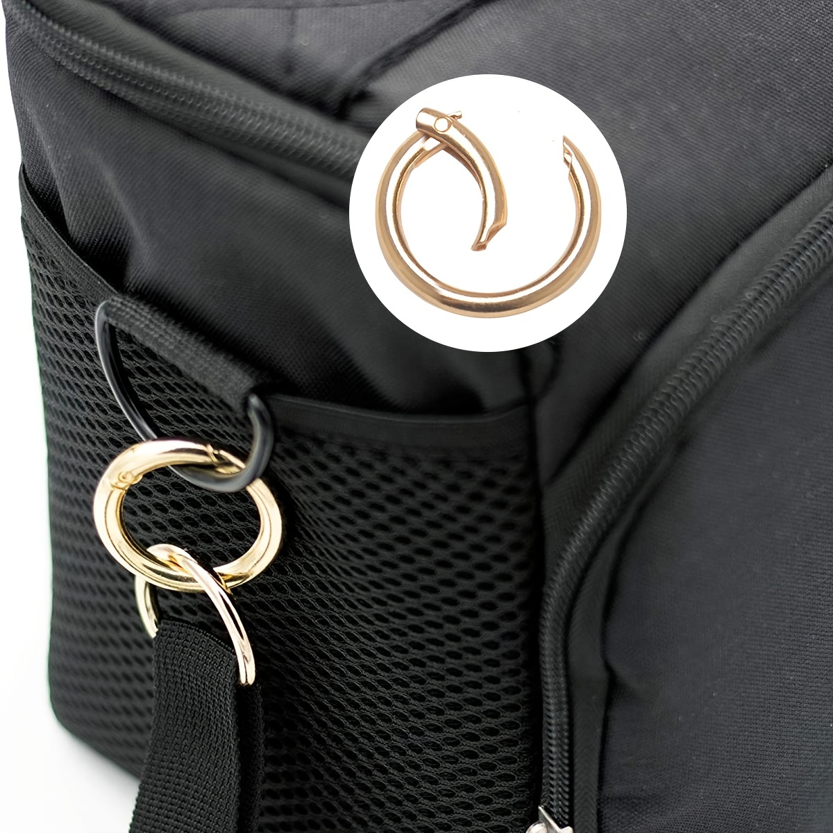 Round Spring Snap Clip Hook Diy Accessories For Handbag - Temu