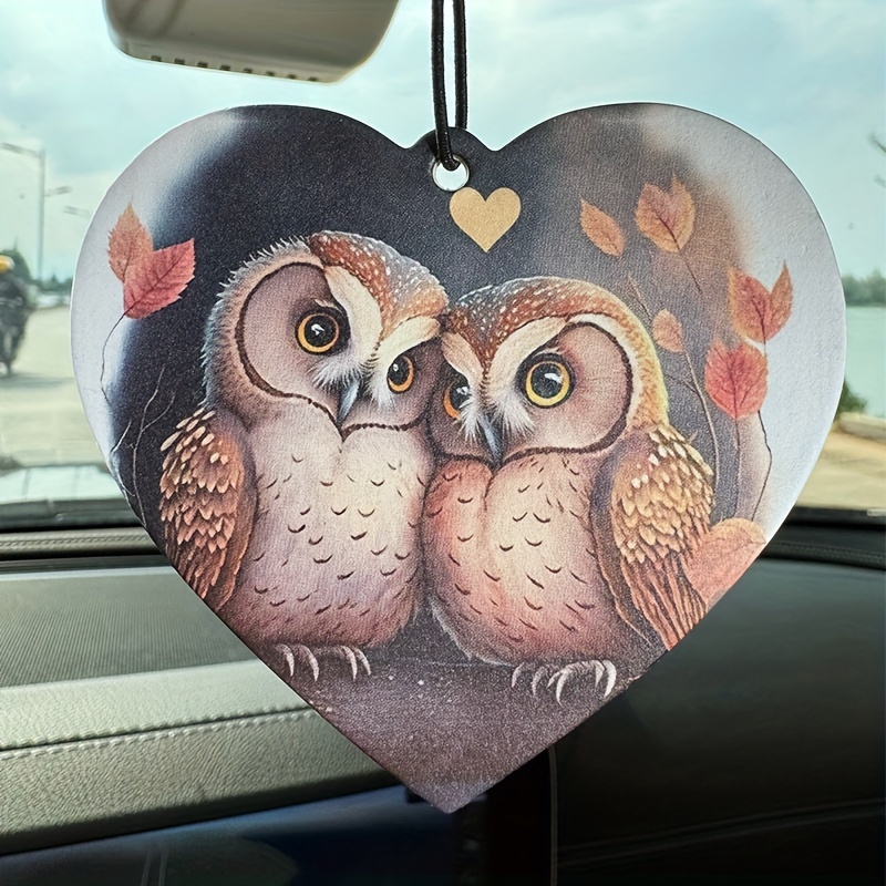 1pc / 3pcs Comprimés D'aromathérapie De Voiture De Conception De Hibou  Mignon De Coeur D'amour Coloré, Décor Suspendu De Rétroviseur De Voiture,  Désodorisants De Voiture, Accessoires D'intérieur De Voiture - Automobile 