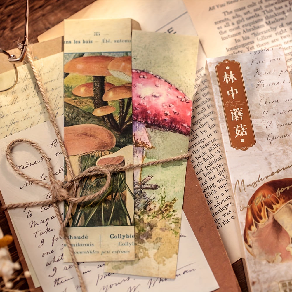 Vintage Paper Bookmarks,30 Pcs Natural Style Book Marks Retro Paper Book  Markers Cute Bookmarks Aesthetic Botanical Flower Bookmarks For Women For  Wom