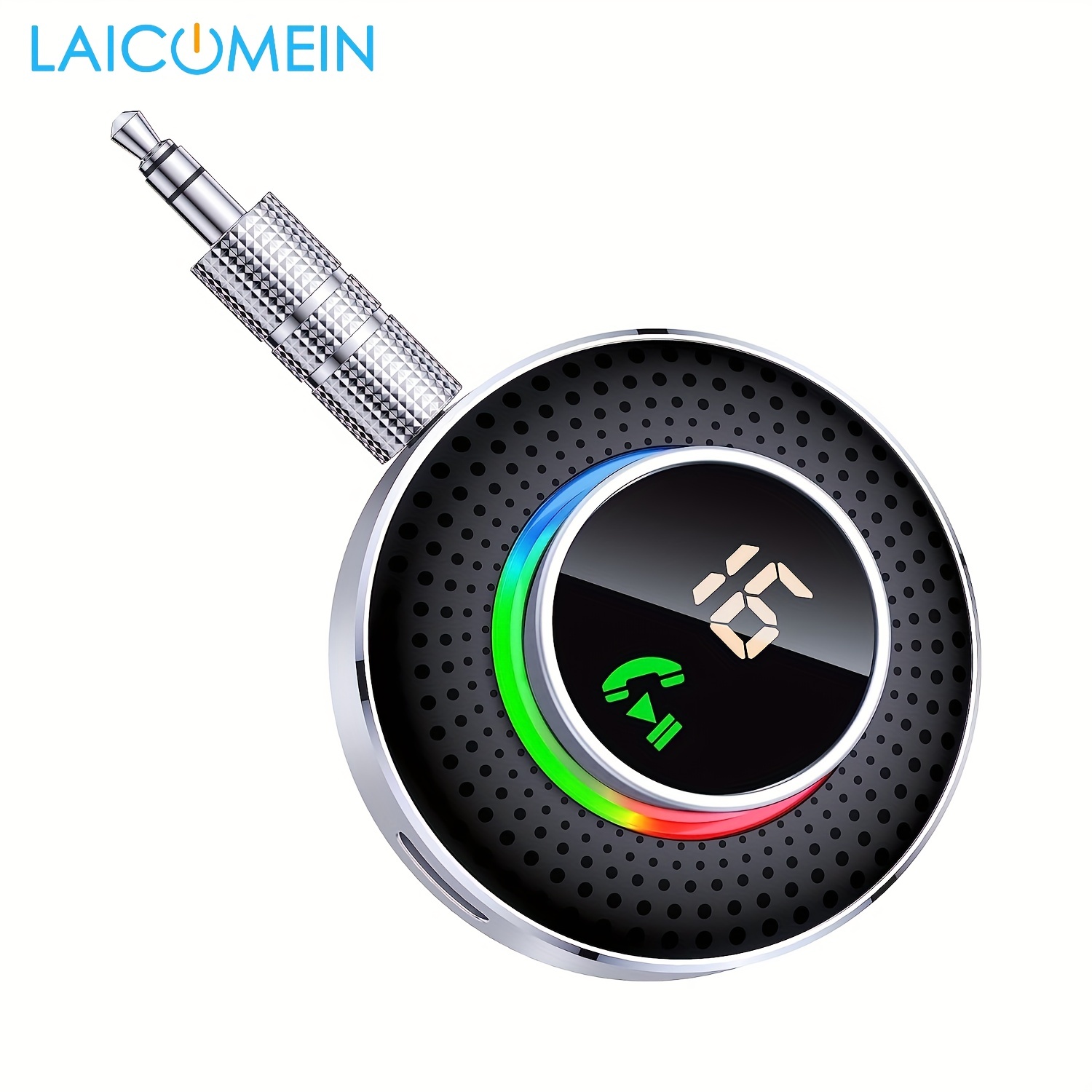Aux Bluetooth Adapter for Car - Bluetooth 5.0 Receiver with Big Rotating  Knob, Portable Long 3.5mm/AUX Cable Bluetooth Auido Adapter for Car/Home