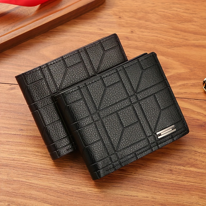 Men's Wallet Short Business Money Clip Horizontal Multi-card Wallet - Temu