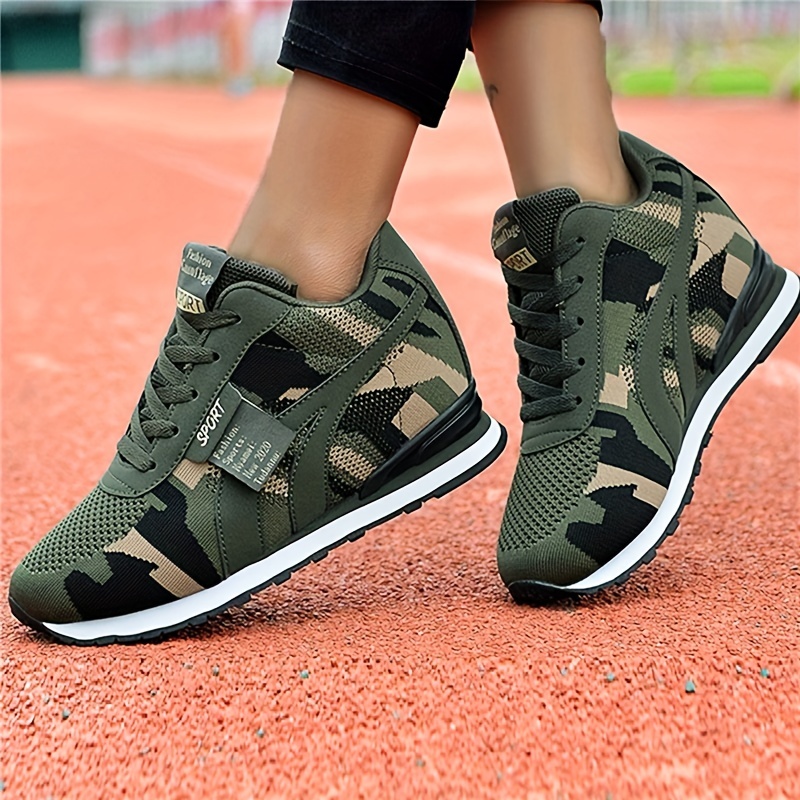 Camouflage wedge sale shoes