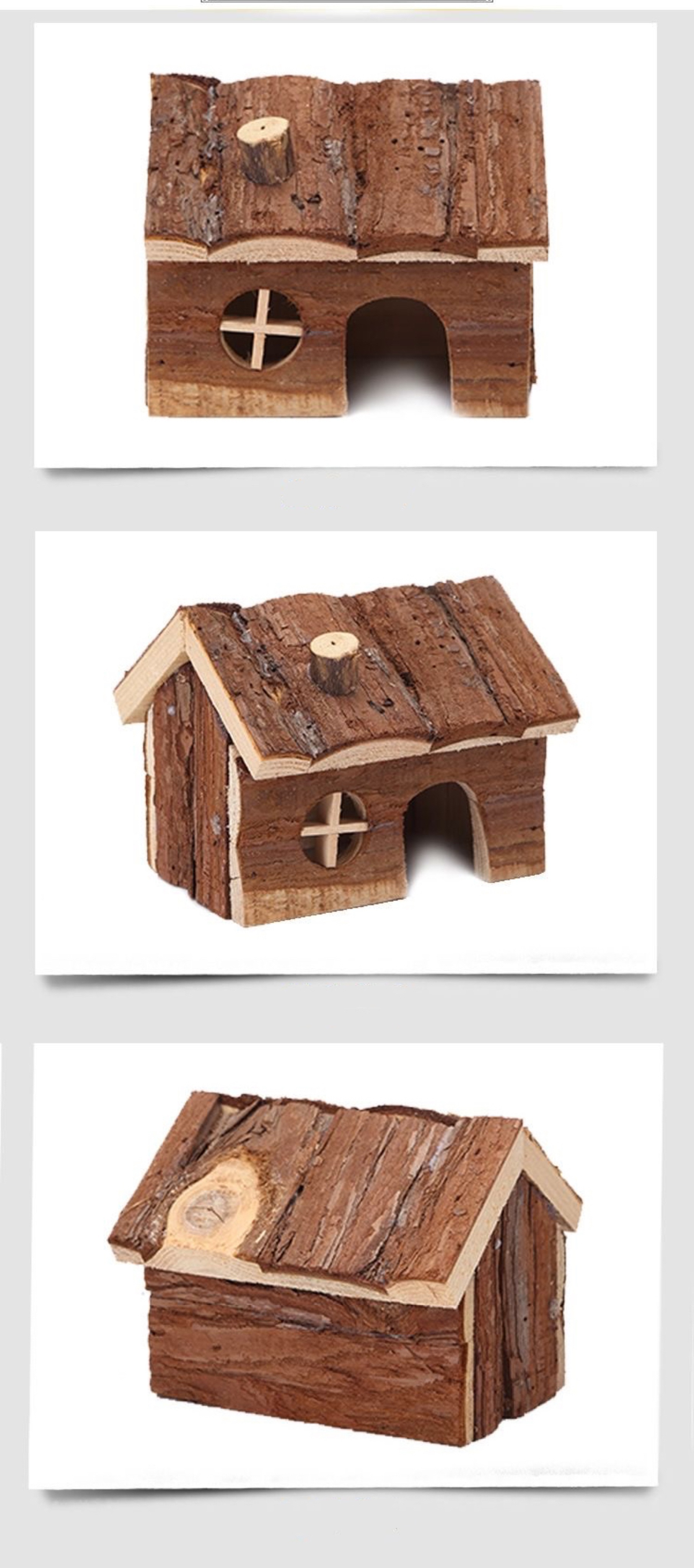 Cachette en bois pour petit animal de compagnie Petite cachette en