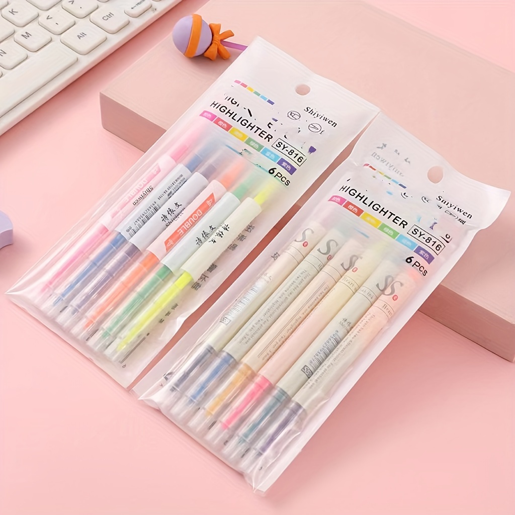 Cute Highlighter Pen Set, Cute Markers Writing