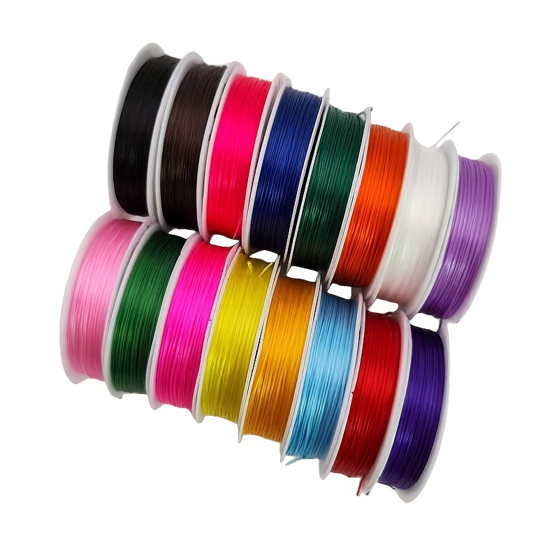 Resilient Elastic Bead String With 15 Colors For Diy - Temu