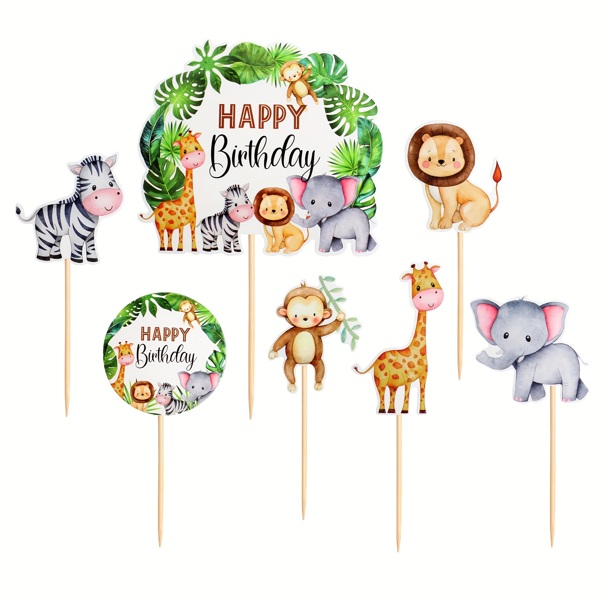 Animals Cake Toppers (Pack of 8) – PartyMalta.com