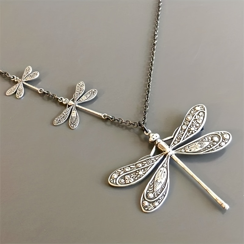 Vintage Necklace Dragonfly - Temu