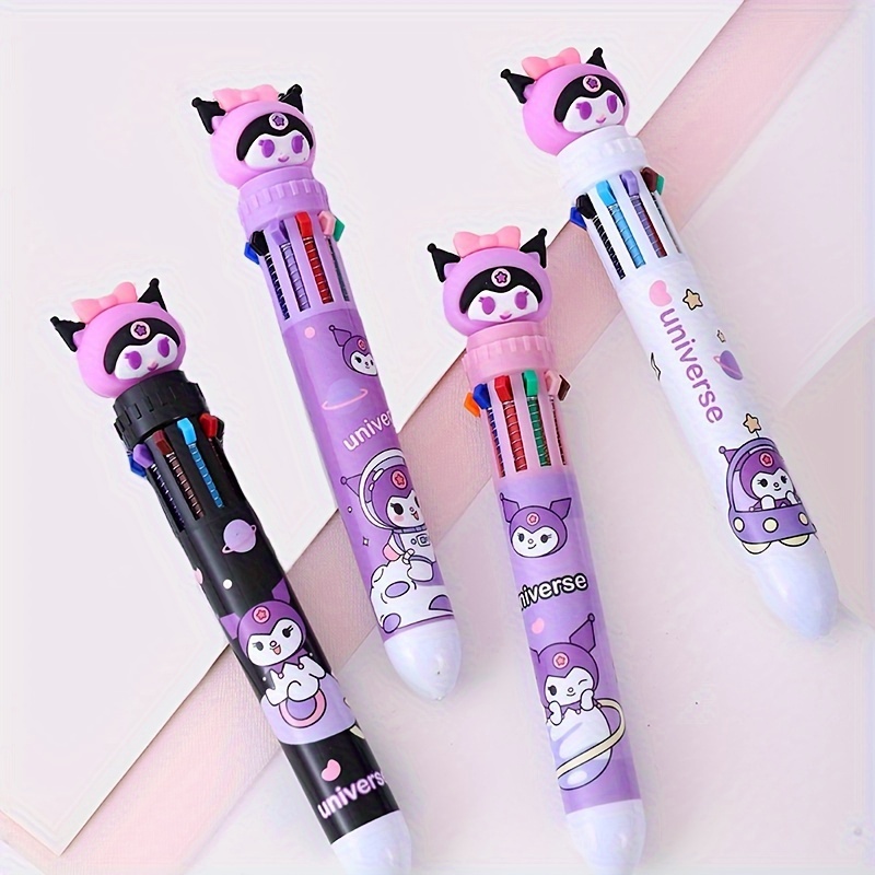 1PC 10 Colors Cartoon Ballpoint Pen Cute Animal Stationery Multicolored Pens  - AliExpress