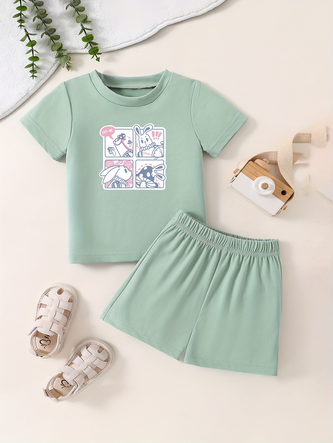 2pcs Boy's Color Clash Short-sleeve Outfit, Crew Neck T-shirt & Comfy Shorts Set, Kid's Clothes For Summer