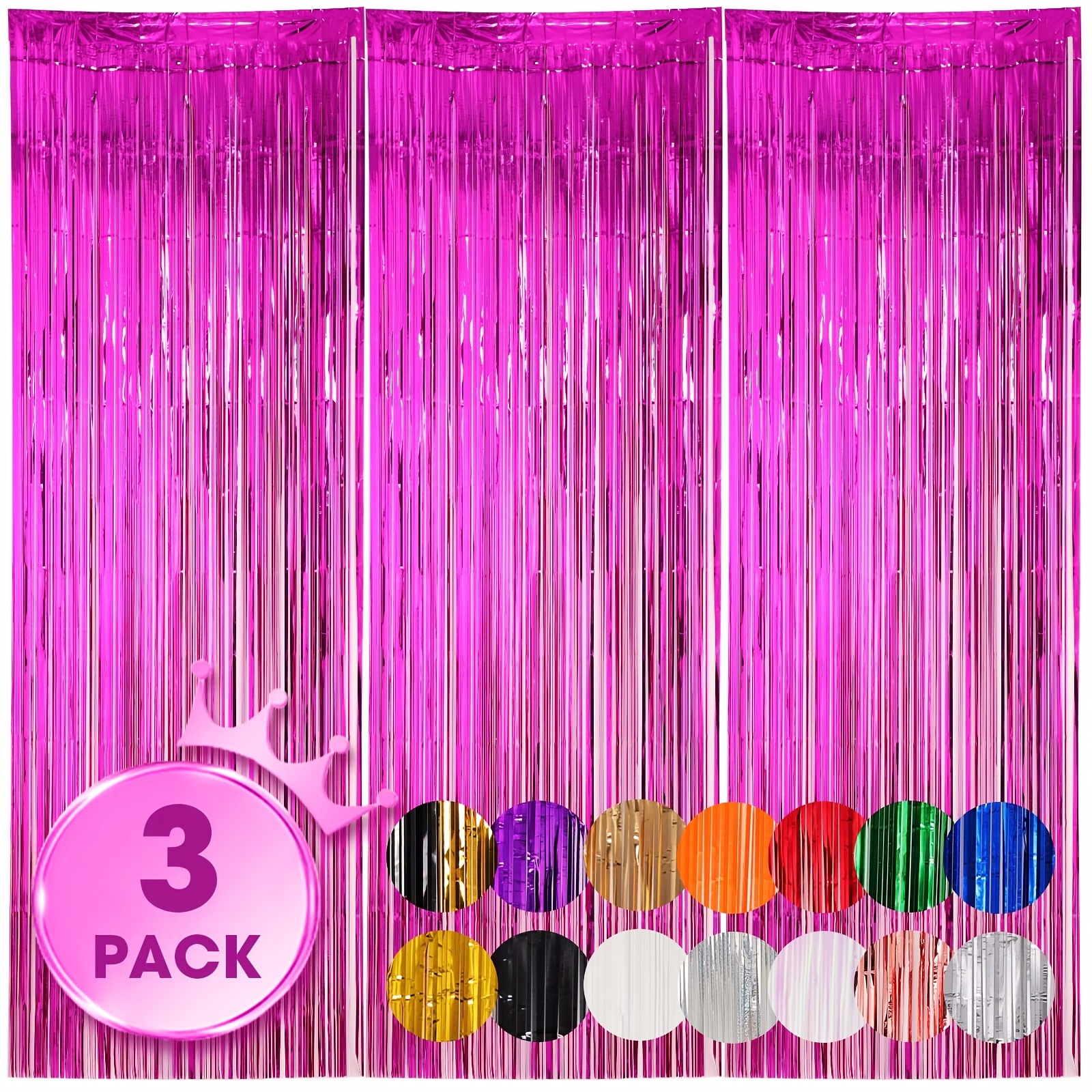  4 Pack 3.2Ft x 8.2Ft Red Fringe Curtain Backdrop, Sparkle  Metallic Tinsel Foil Fringe Streamers Background for Photo Booth Birthday  Wedding Baby Shower Halloween Christmas Party Decorations : Home & Kitchen