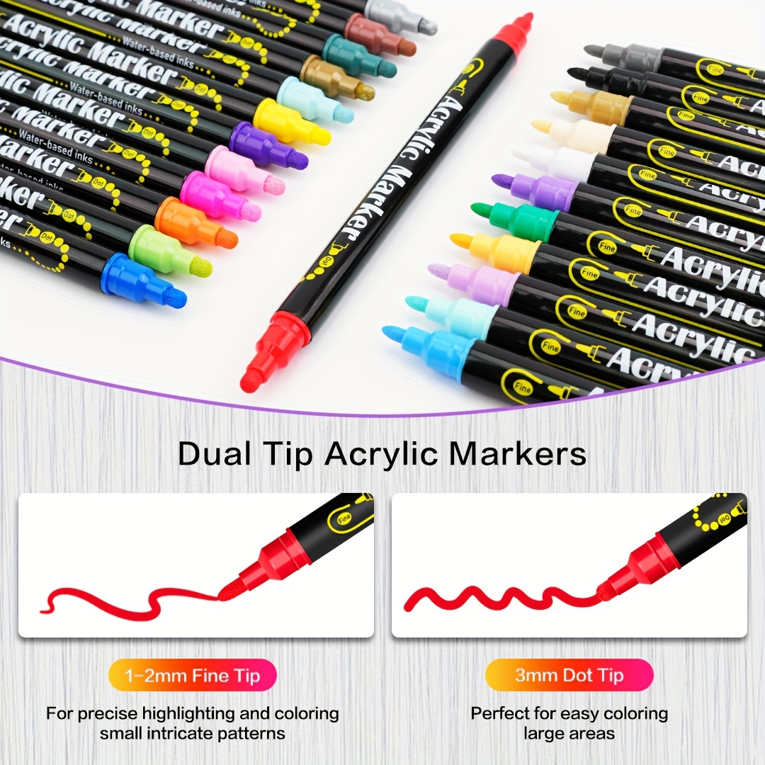 28 Colors Acrylic Paint Pens Rock Painting Pens,paint Pens Markers