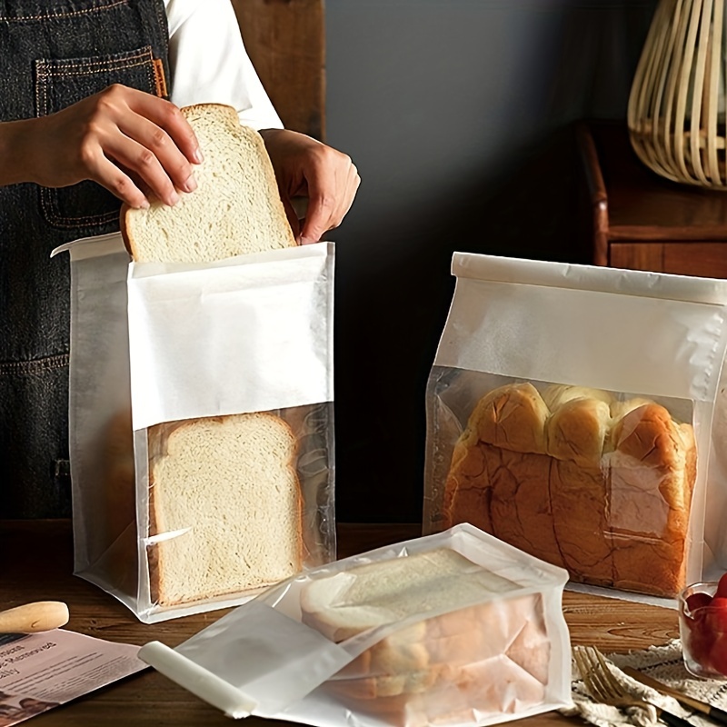 Bakery Paper Bags With Window Self ahesive Food Storage Bags - Temu