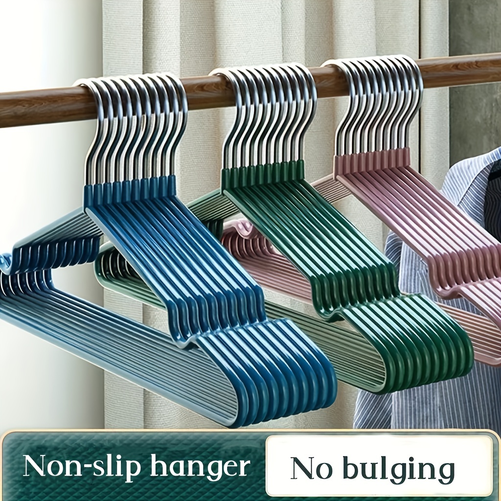 Coat Hangers Anti slip Rubber Heavy Duty Metal Hangers - Temu