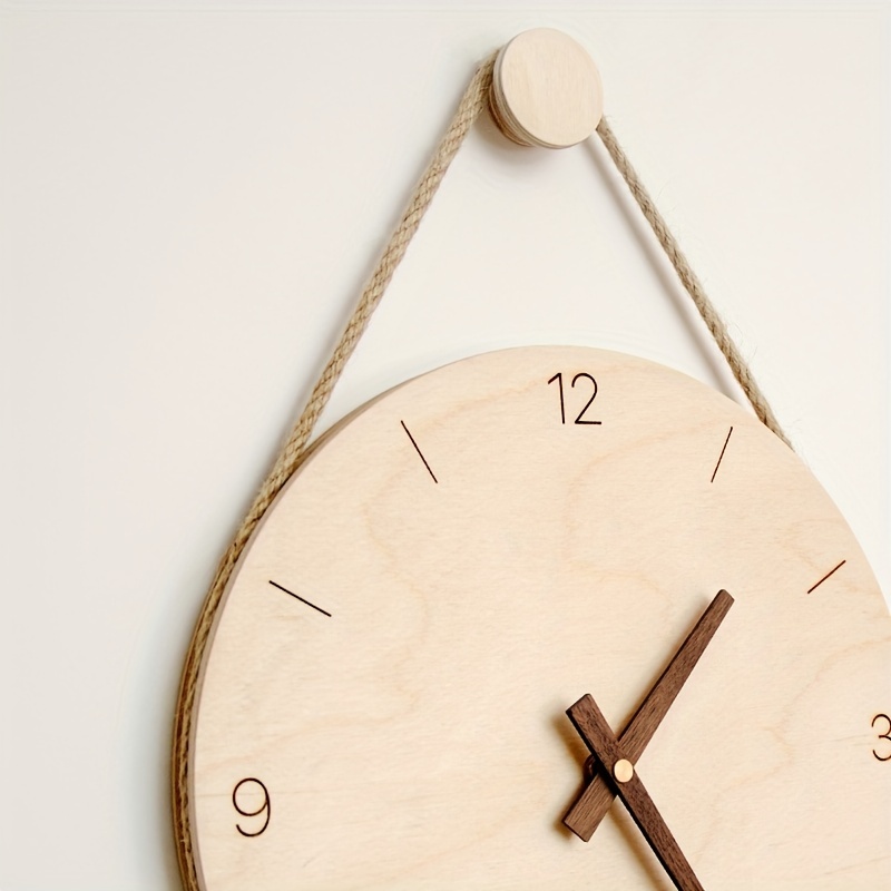 1 Pieza, Reloj Pared Madera, Reloj Silencioso Dormitorio, Reloj