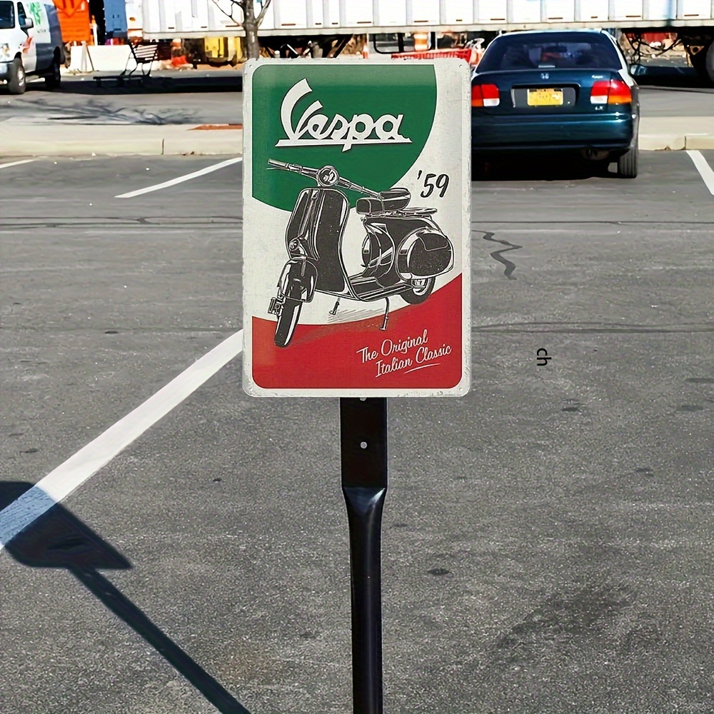 Targa vintage Vespa in metallo