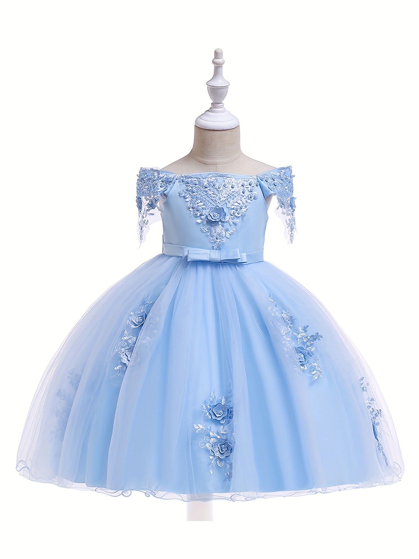 Pretty Ball Gown Royal Blue Flower Girl Dresses Off The Shoulder